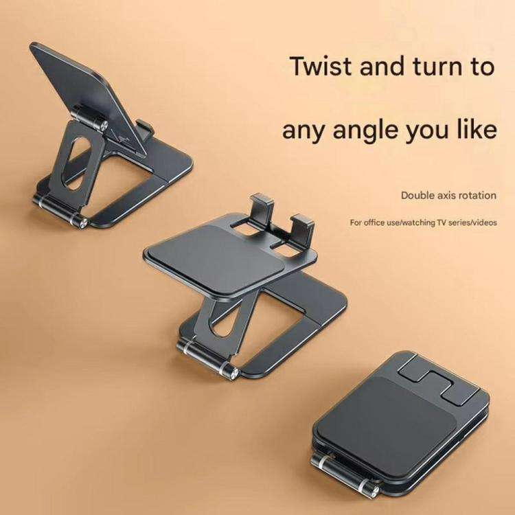 T2 Foldable Adjust Height Aluminum Alloy Desktop Phone Tablet Holder, T2
