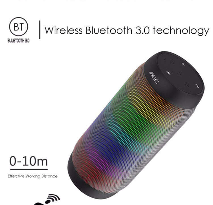 BQ615 PRO Colorful LED Wireless HiFi Stereo Speaker, Combines Bluetooth + TF card player + FM rad...