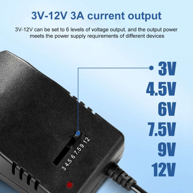 Voltage Adjustable universal power adapter 110 220V to 12V 3V 4.5V 6V 7.5V 9V AC DC adapter 3A Ma...