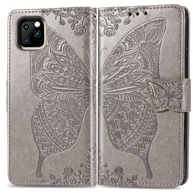Butterfly Love Flowers Embossing Horizontal Flip Leather Case For  iPhone XI2019with Holder...