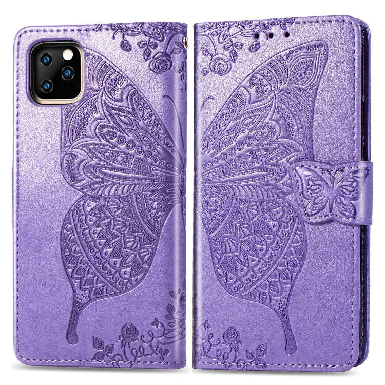 Butterfly Love Flowers Embossing Horizontal Flip Leather Case For  iPhone XI2019with Holder...