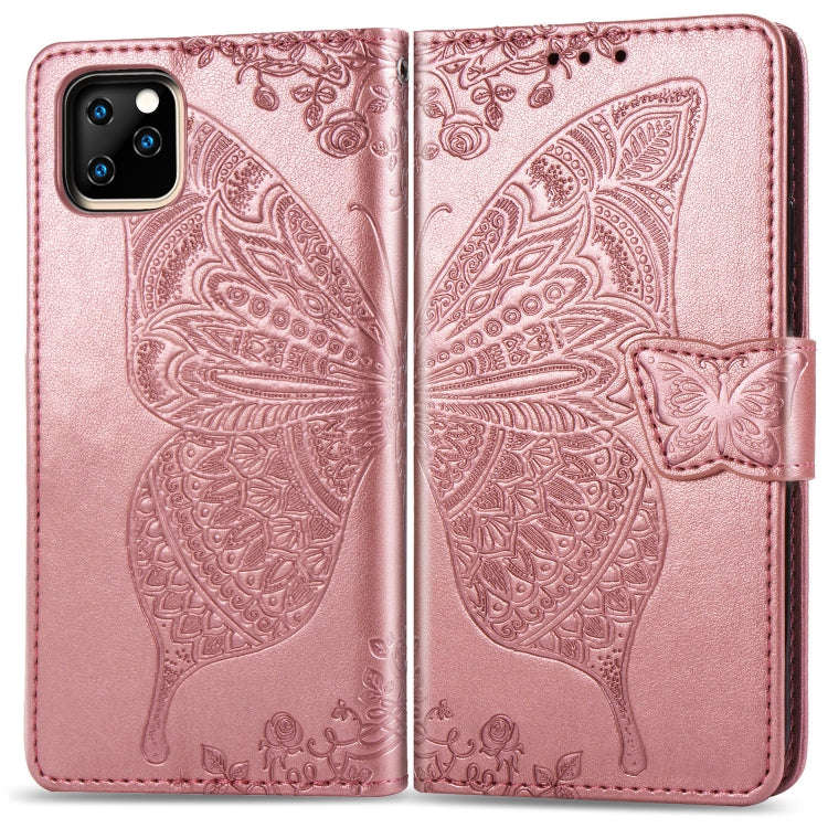 Butterfly Love Flowers Embossing Horizontal Flip Leather Case For  iPhone XI2019with Holder...