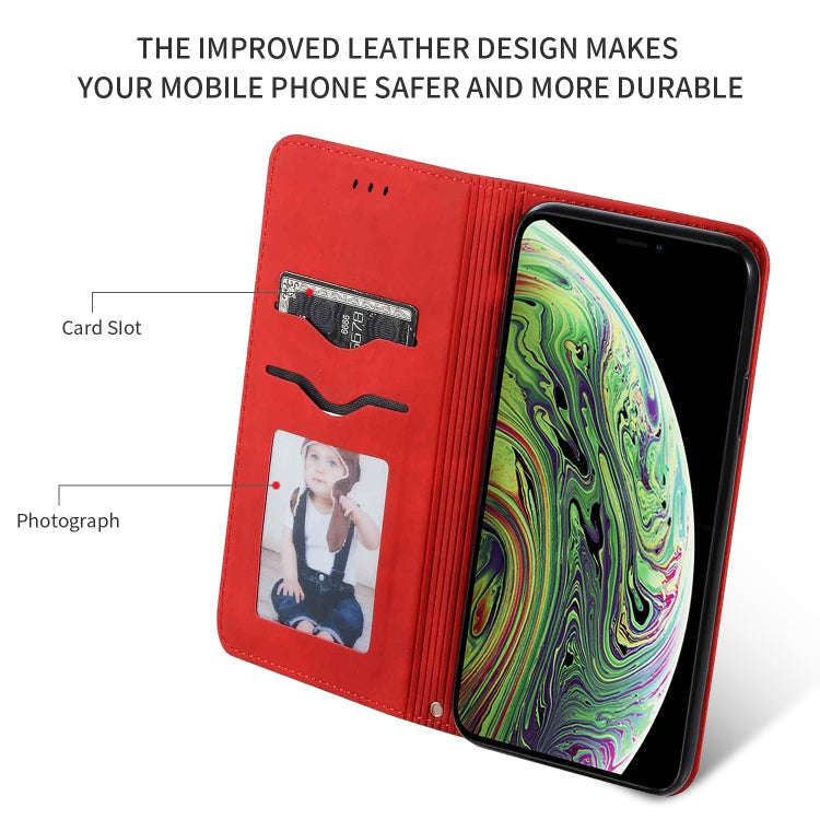 Retro Skin Feel Business Magnetic Horizontal Flip Leather Case for iPhone XI MAX 2019, For iPhone...