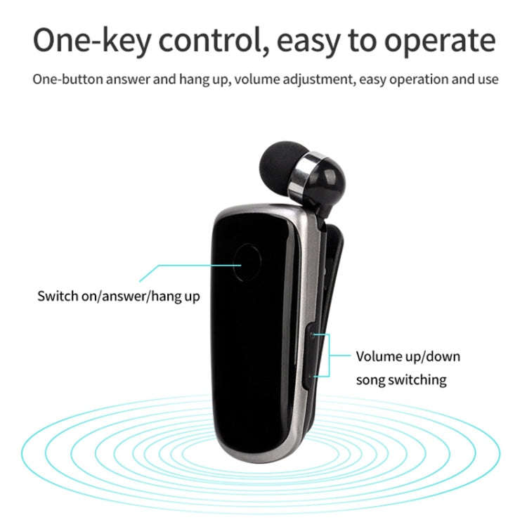K39 Wireless Bluetooth Headset CSR DSP chip In-Ear Vibrating Alert Wear Clip Hands Free Earphone,...