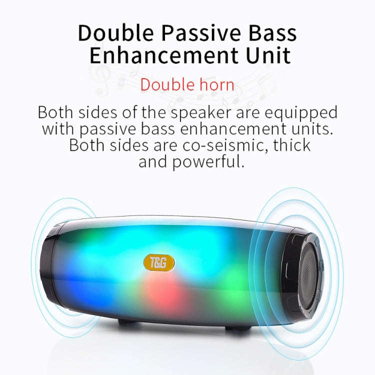T&G TG165 5W*2 Portable Wireless Speaker Speaker With Dancing LED Flashing Light Mp3 AUX USB FM R...