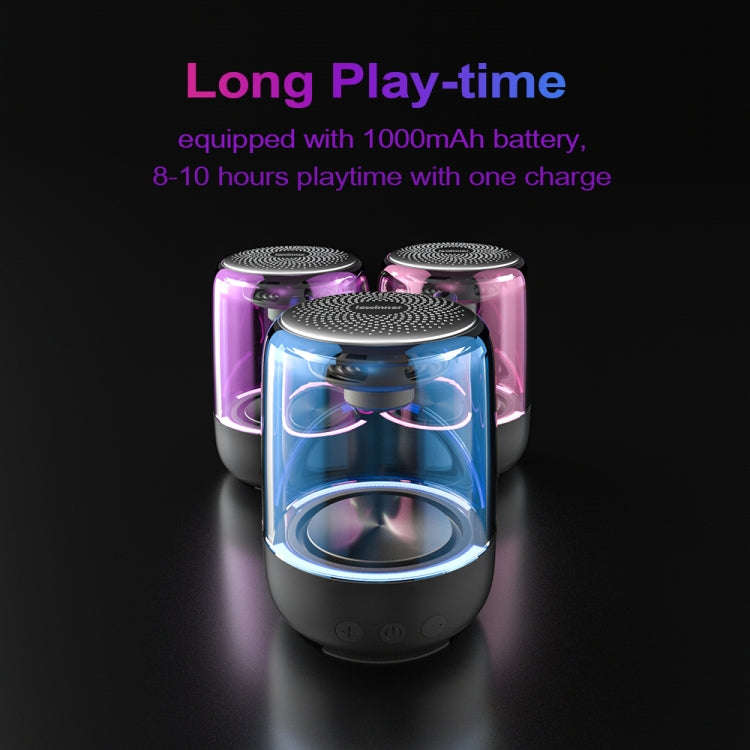 C7 Bluetooth 5.0 Speaker Transparent LED Luminous Subwoofer TWS 6D Surround HIFI Stereo Cool Audi...