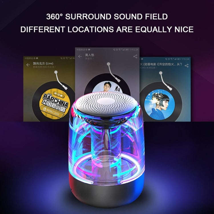C7 Bluetooth 5.0 Speaker Transparent LED Luminous Subwoofer TWS 6D Surround HIFI Stereo Cool Audi...