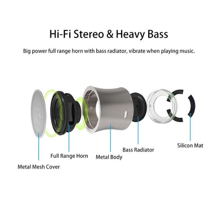 EWA A104 Bluetooth Speaker MP3 Player Portable Speaker Metallic USB Input MP3 Player Stereo Multi...
