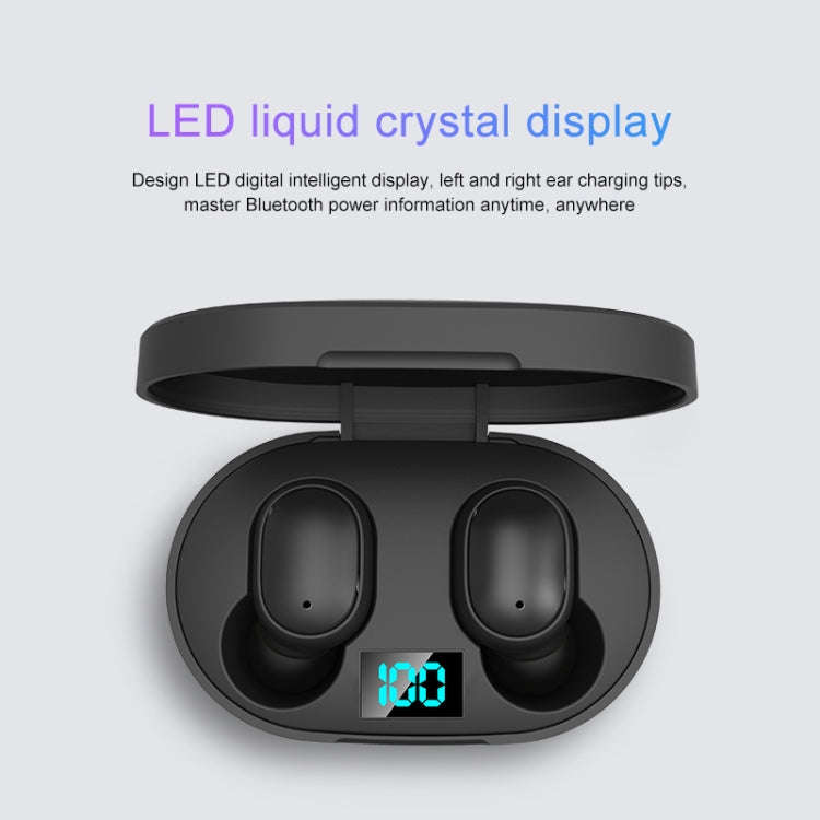 E6S LED Display Wireless Earphone TWS  Bluetooth V5.3 Headsets Waterproof Bluetooth Earbuds, E6S ...