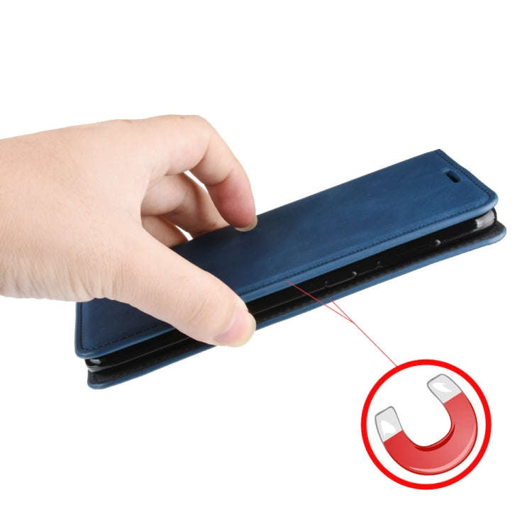For iPhone 11 Pro Max   Retro-skin Business Magnetic Suction Leather Case with Purse-Bracket-Chuc...