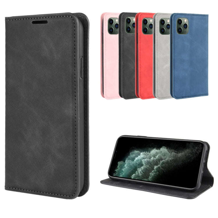 For iPhone 11 Pro Max   Retro-skin Business Magnetic Suction Leather Case with Purse-Bracket-Chuc...