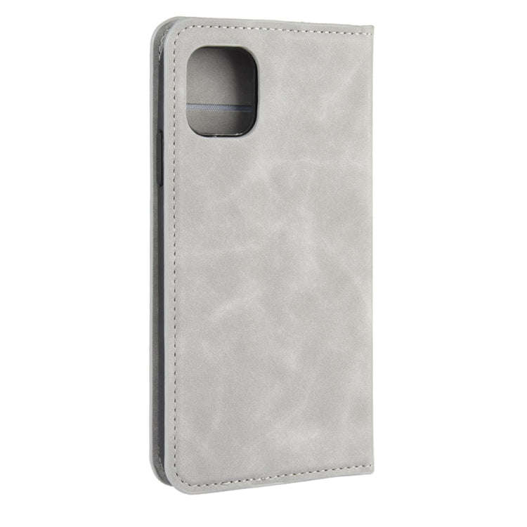 For iPhone 11 Pro Max   Retro-skin Business Magnetic Suction Leather Case with Purse-Bracket-Chuc...
