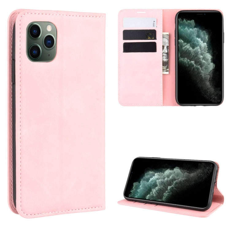 For iPhone 11 Pro Max   Retro-skin Business Magnetic Suction Leather Case with Purse-Bracket-Chuc...