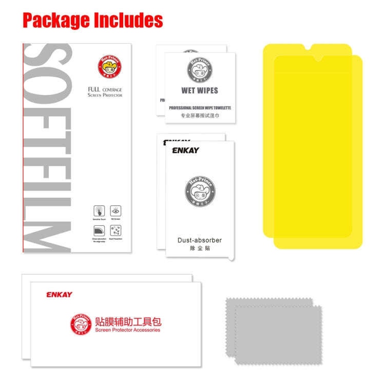 2 PCS ENKAY Hat-Prince 0.1mm 3D Full Screen Protector Explosion-proof Hydrogel Film, For Xiaomi C...