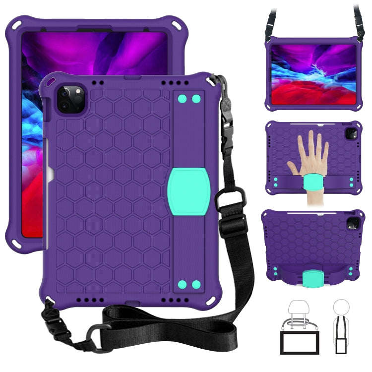 Honeycomb Design EVA + PC Four Corner Anti Falling Flat Protective Shell With Straps, For iPad Pr...