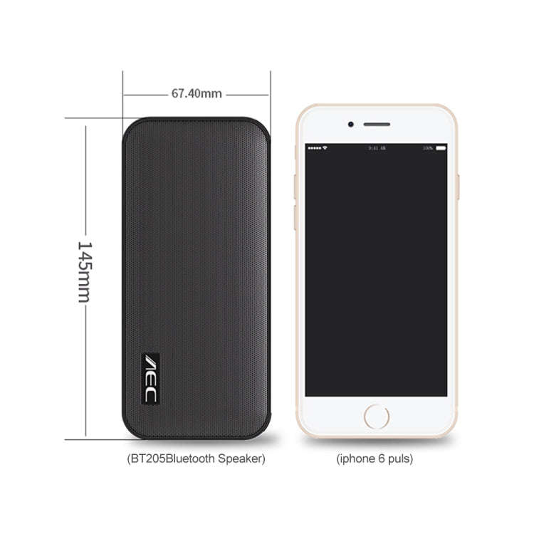 AEC BT-205 Portable Wireless Bluetooth Speaker Stereo Music Loudspeaker Built-in Microphone, Supp...