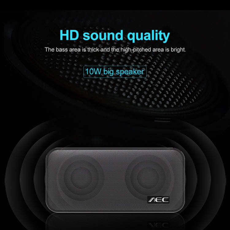AEC BT-205 Portable Wireless Bluetooth Speaker Stereo Music Loudspeaker Built-in Microphone, Supp...