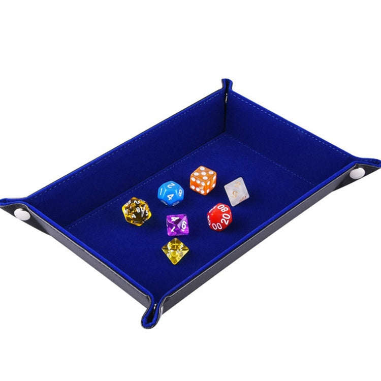 2 PCS PU Leather Folding Hexagonal Dice Game Bar Club Dice Storage Tray
