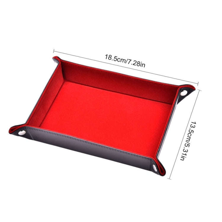 2 PCS PU Leather Folding Hexagonal Dice Game Bar Club Dice Storage Tray