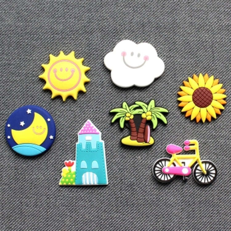 10 PCS Home Fridge Magnets Decorative Message Stickers Children Whiteboard Stickers, Cloud, Rainb...