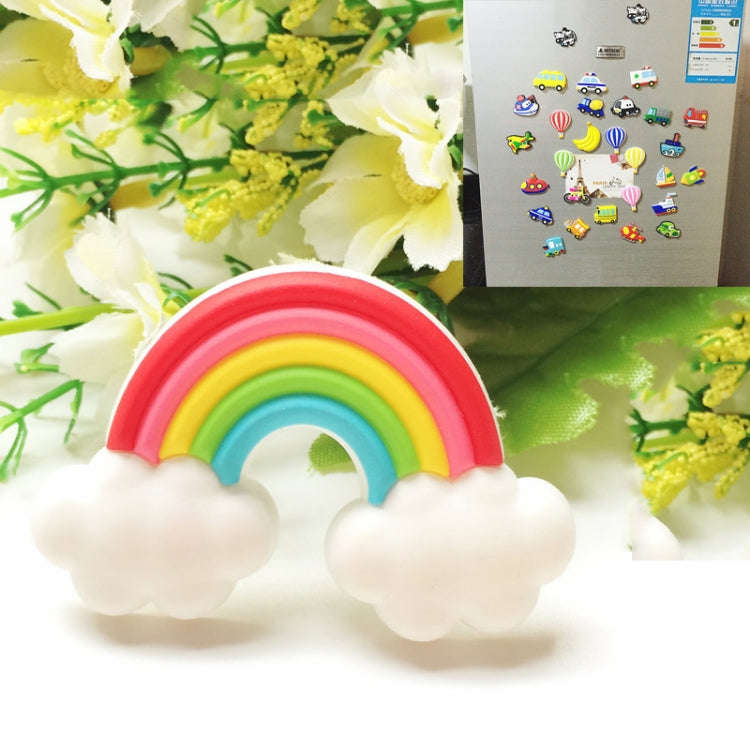 10 PCS Home Fridge Magnets Decorative Message Stickers Children Whiteboard Stickers, Cloud, Rainb...