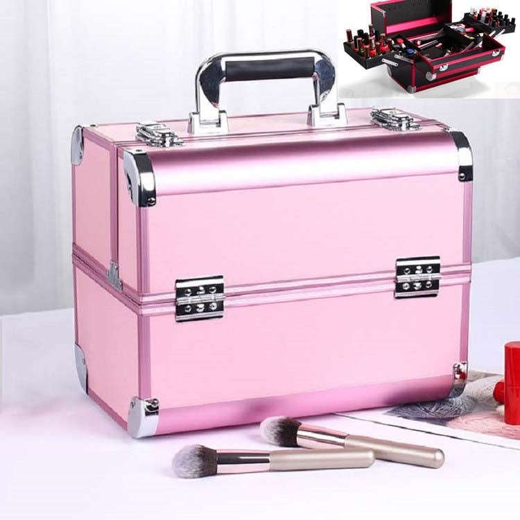Professional Makeup Box Beauty Salon Manicure Toolbox, Magic Red, Coral Powder, Elegant Black, No...