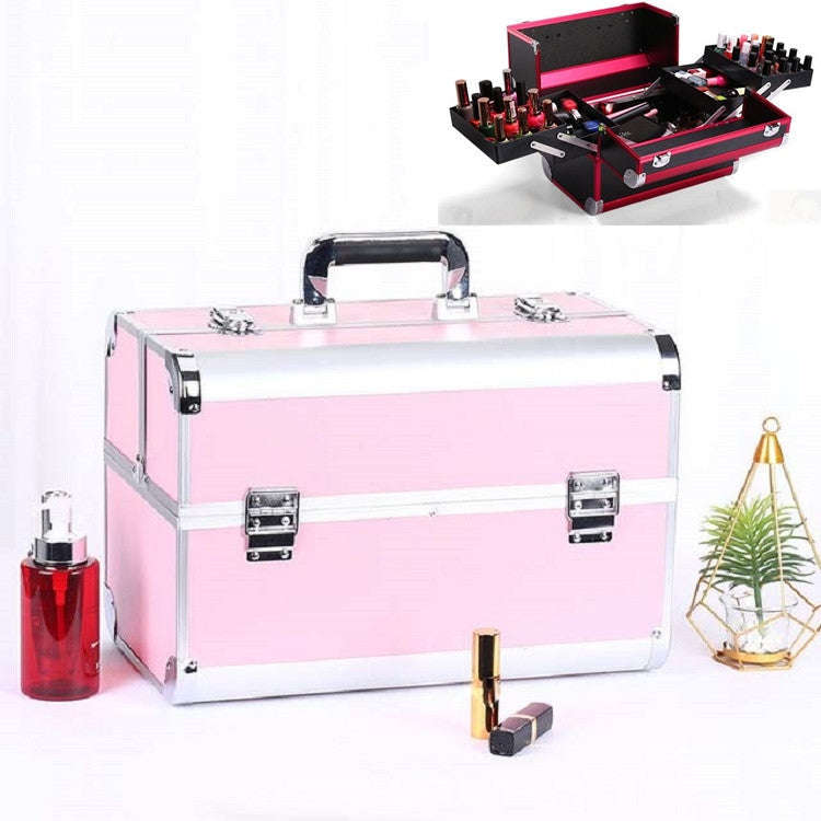 Professional Makeup Box Beauty Salon Manicure Toolbox, Magic Red, Coral Powder, Elegant Black, No...