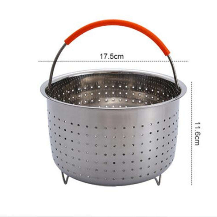 Stainless Steel Steaming Basket Plug-in Silicone Handle Pressure Cooker Steamer Kitchen Cooker Ac...