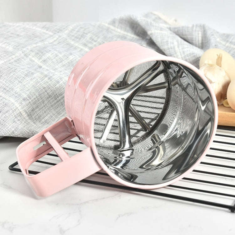 Stainless Steel  Flour Sieve Baking Tool Hand-Pressed Flour Sieve