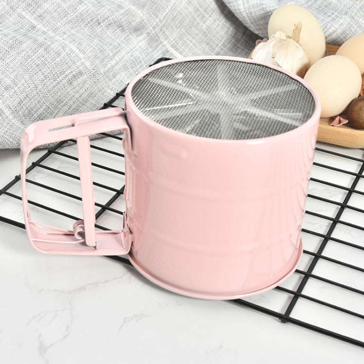 Stainless Steel  Flour Sieve Baking Tool Hand-Pressed Flour Sieve