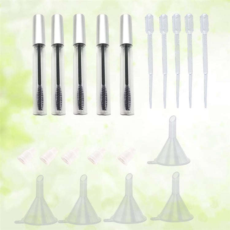 5PCS 12ml Empty Mascara Tube With Eyelash Wand + 5pcs Funnels And Transfer Pipettes Set For Casto...