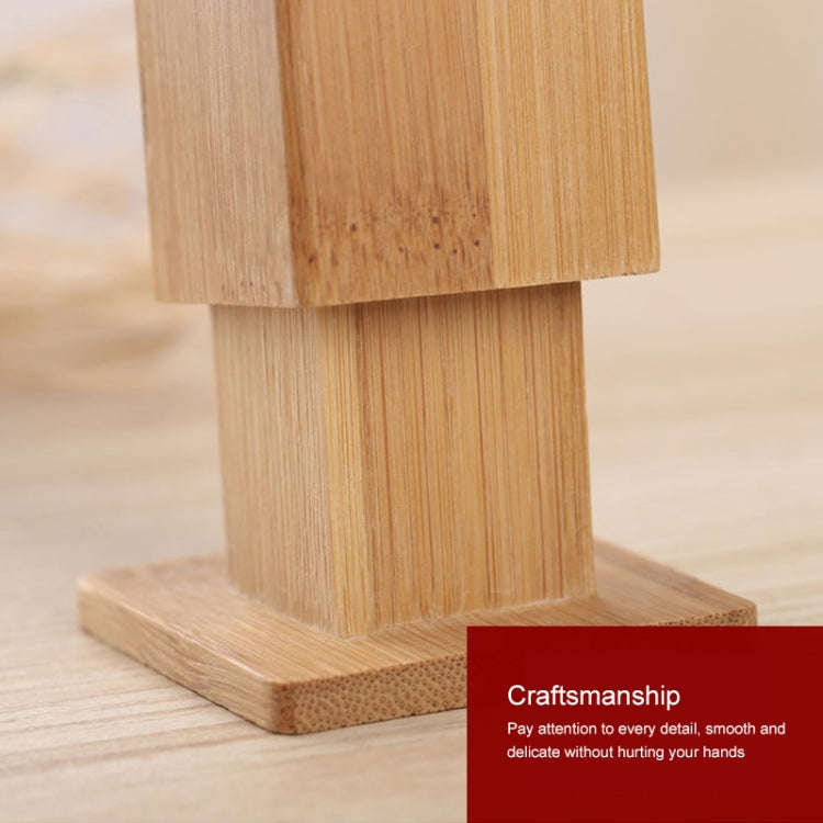 2 PCS Natural Bamboo Toothpick Box Square Restaurant Hotel Toothpick Can with Lid, Bamboo Toothpi...