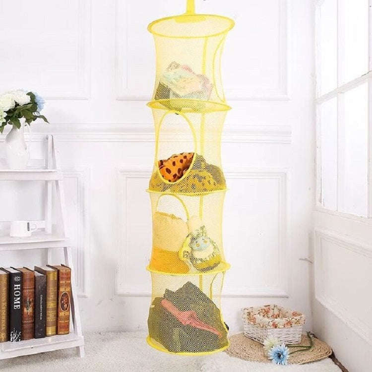 Foldable and Ventilated Four Box Toy Storage and Drying Basket