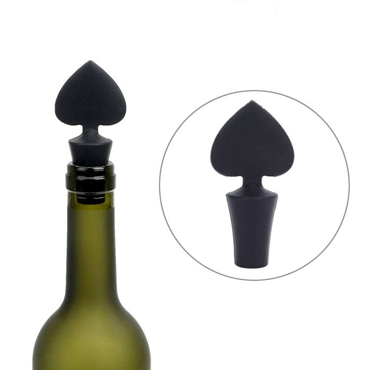 Silicone Wine Stopper Poker Series Wine Stopper, 12 PCS Peach Heart Shape, 12 PCS Poker Shape, 12...