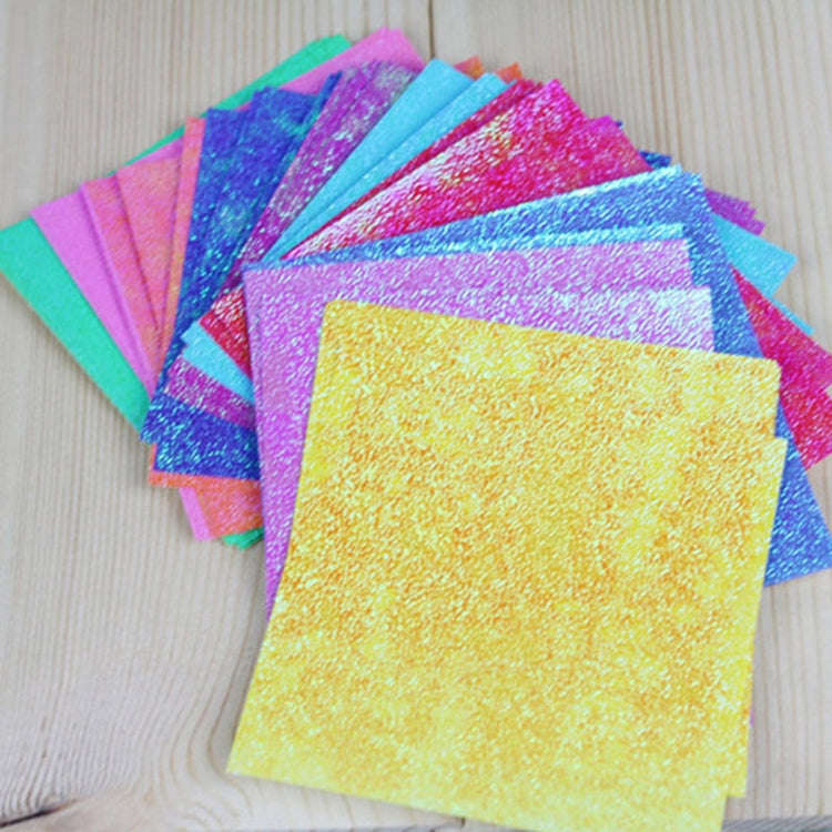 Square Single-Sided Flash Folding Paper Children Handmade DIY Scrapbooking Craft Decoration, 7 x ...