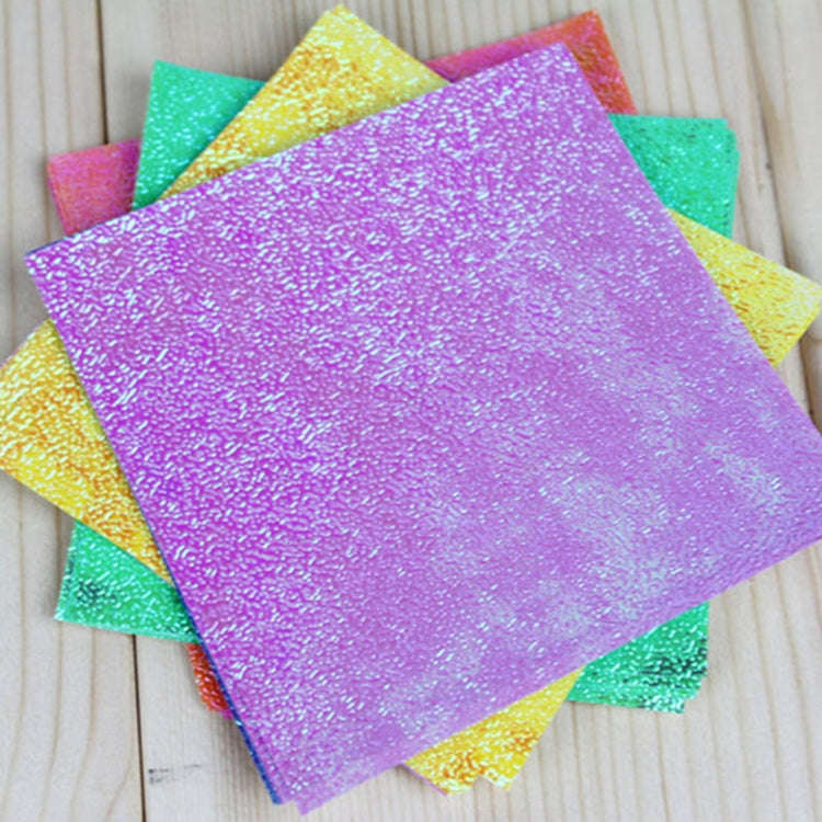 Square Single-Sided Flash Folding Paper Children Handmade DIY Scrapbooking Craft Decoration, 7 x ...