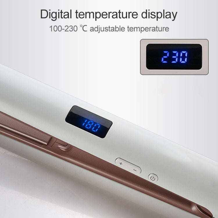 Professional Hair Straightener LED Display Ceramic Coating Plate Ionic Curling Flat Iron