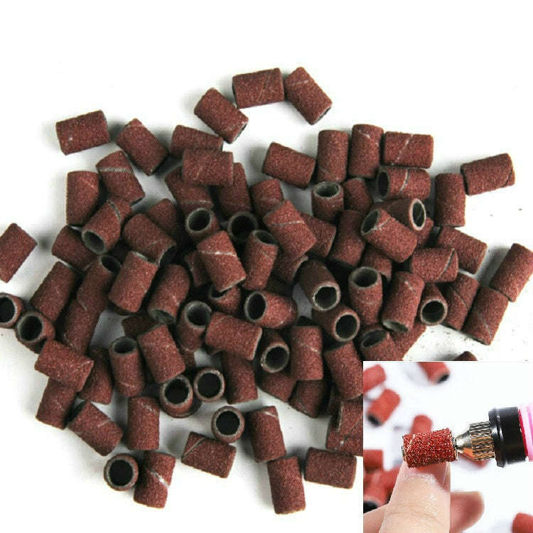 100pcs / Pack Nail Art Electric Grinder Accessories Sandpaper Ring Sand Cloth Ring Grinding Ring,...