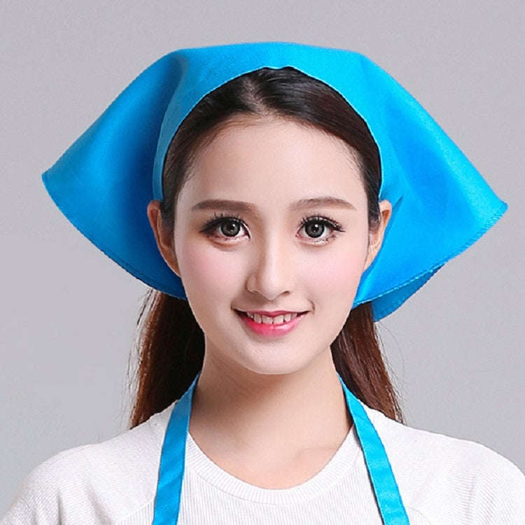 Waiter Men and Women Kitchen Work Turban Hat Triangle Scarf Chef Hat, Adjustable