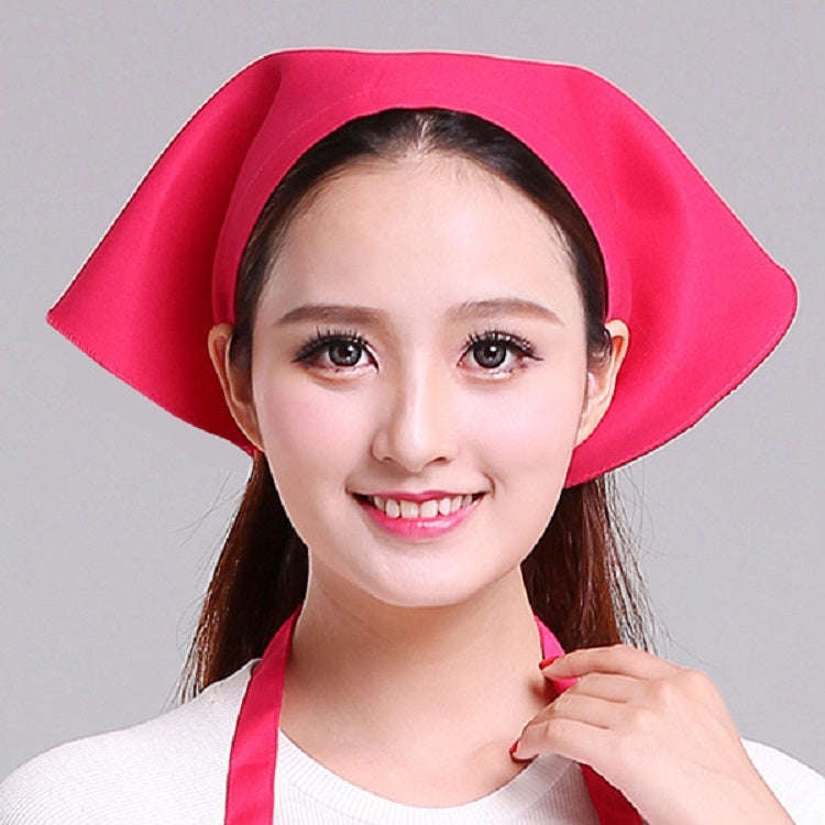 Waiter Men and Women Kitchen Work Turban Hat Triangle Scarf Chef Hat, Adjustable