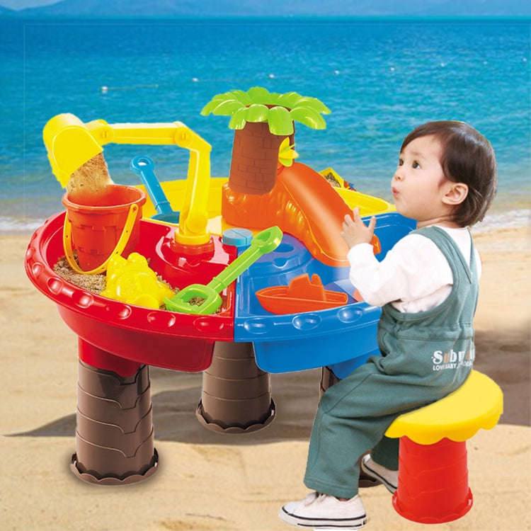 Outdoor Sandy Beach Table Toys Set for Kids, Beach Table(Tree and Round Table), Beach Table(Dolph...