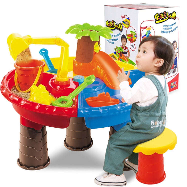 Outdoor Sandy Beach Table Toys Set for Kids, Beach Table(Tree and Round Table), Beach Table(Dolph...