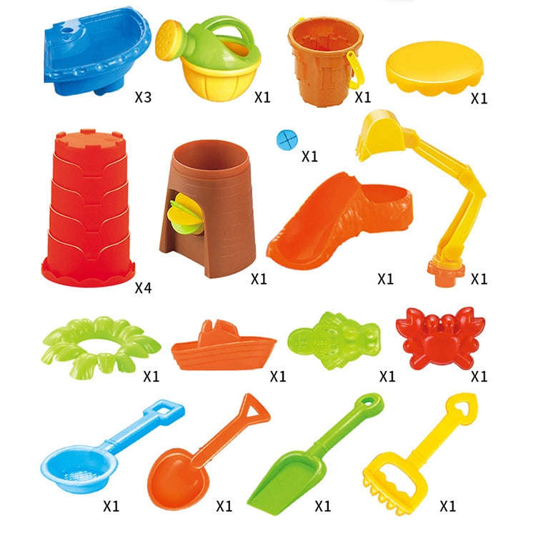 Outdoor Sandy Beach Table Toys Set for Kids, Beach Table(Tree and Round Table), Beach Table(Dolph...
