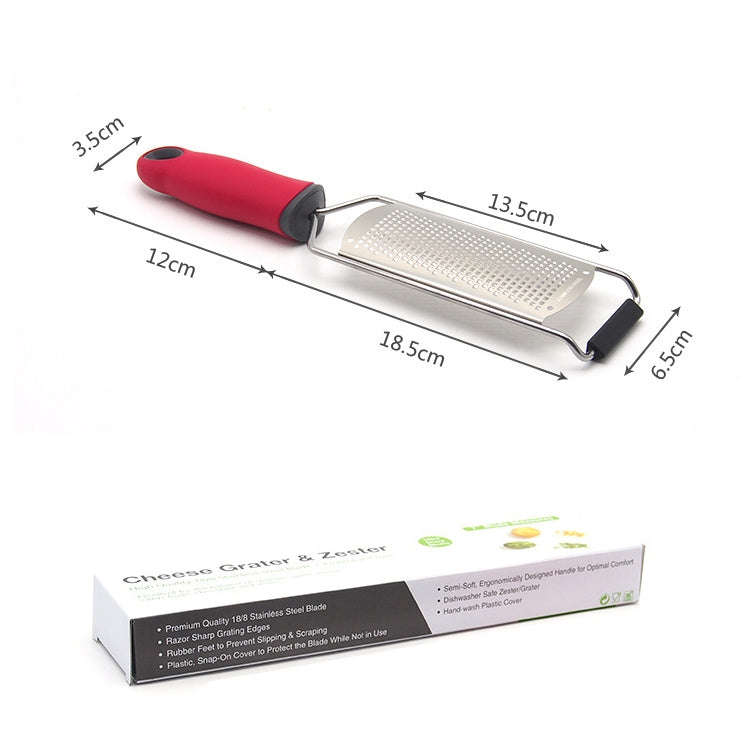 Cheese Grater Stainless Steel Blade Cheese Slicer Lemon Grater Chocolate Scraping Planer with Pro...