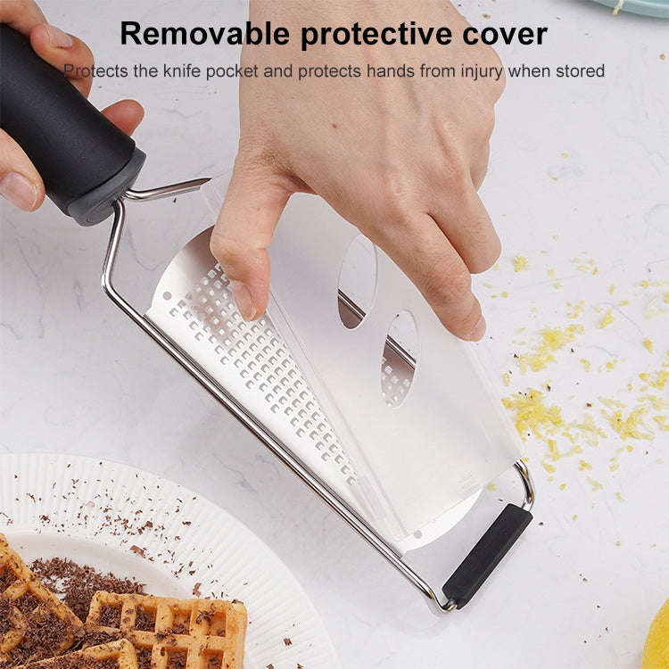 Cheese Grater Stainless Steel Blade Cheese Slicer Lemon Grater Chocolate Scraping Planer with Pro...