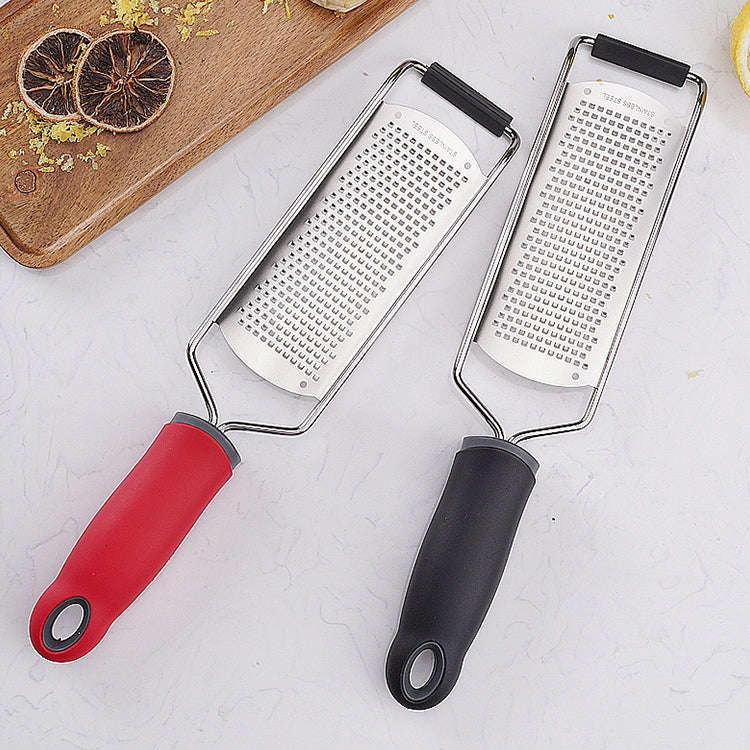 Cheese Grater Stainless Steel Blade Cheese Slicer Lemon Grater Chocolate Scraping Planer with Pro...