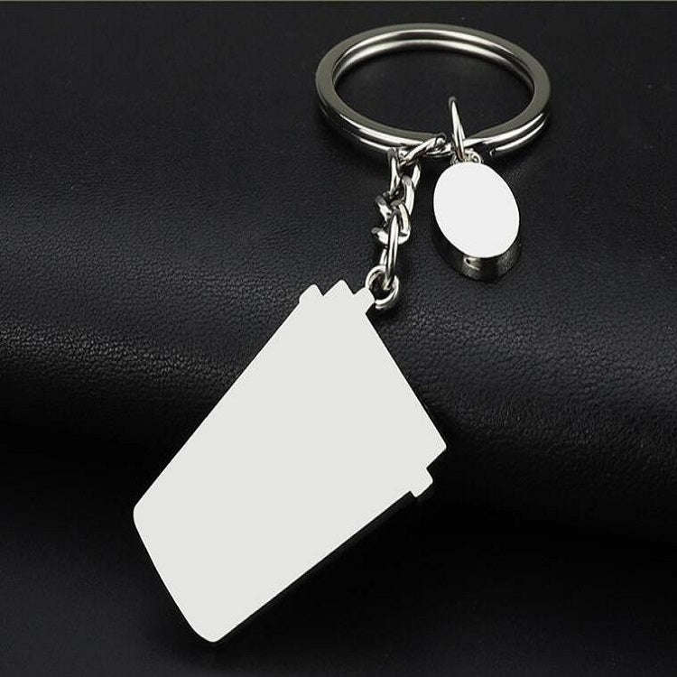 2 PCS Coffee Cup Keychain Creative Metal Pendant Small Gift, Coffee Cup Shape