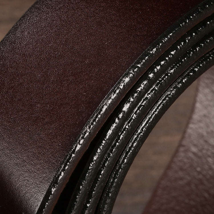 Men's Pin Buckle Leather Belt Pure Leather Pants Belt, 110cm, 115cm, 120cm, 125cm