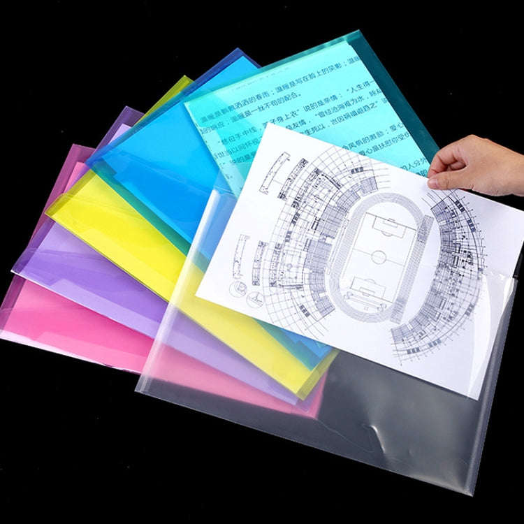 12 PCS A4 Clear Document Bag Paper File Folder Stationery School Office PP Case