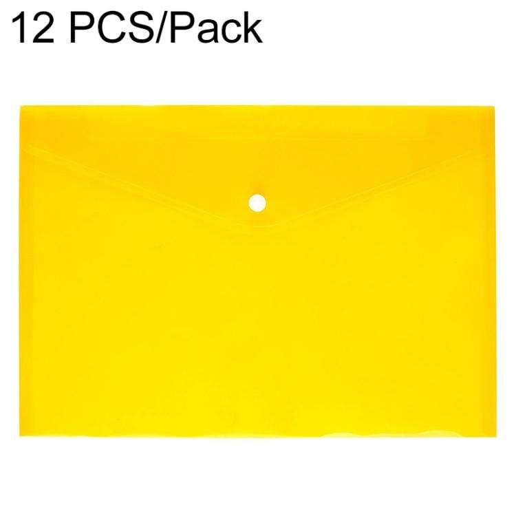 12 PCS A4 Clear Document Bag Paper File Folder Stationery School Office PP Case